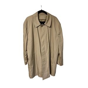 London Fog Womens Khaki Trench Coat Classic Style XL REG